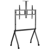 Maclean TV stand / cart, camera shelf, on casters, 55-100", max load 120kg/10kg shelf, max. VESA 900x600, black, MC-114 B