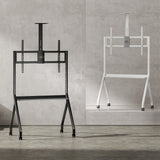 Maclean TV stand / cart, camera shelf, on casters, 55-100", max load 120kg/10kg shelf, max. VESA 900x600, black, MC-114 B