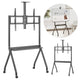 Maclean TV stand / cart, camera shelf, on casters, 55-100", max load 120kg/10kg shelf, max. VESA 900x600, black, MC-114 B