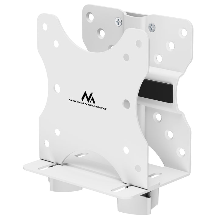 Maclean mini computer mount, 17-70mm range, VESA compatible, max load 5kg, white, MC-115 W