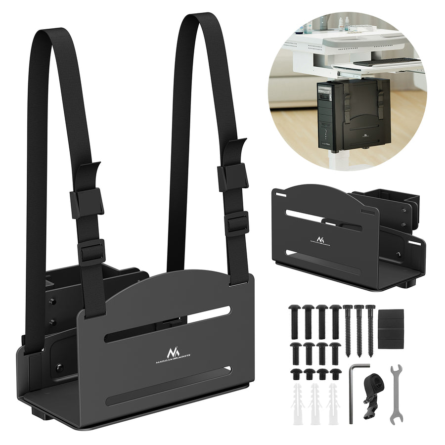 Maclean CPU computer mount, 122-212mm range, 10kg max load, black, MC-116 B