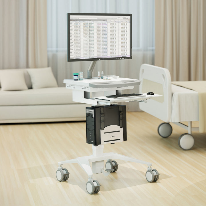 Maclean CPU computer mount, 122-212mm range, 10kg max load, white, MC-116 W