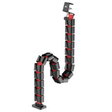 Nano RS desk cable organizer / cable grille, 1345mm, black and red, RS125