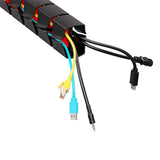 Nano RS desk cable organizer / cable grille, 1345mm, black and red, RS125