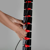Nano RS desk cable organizer / cable grille, 1345mm, black and red, RS125