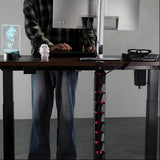 Nano RS desk cable organizer / cable grille, 1345mm, black and red, RS125