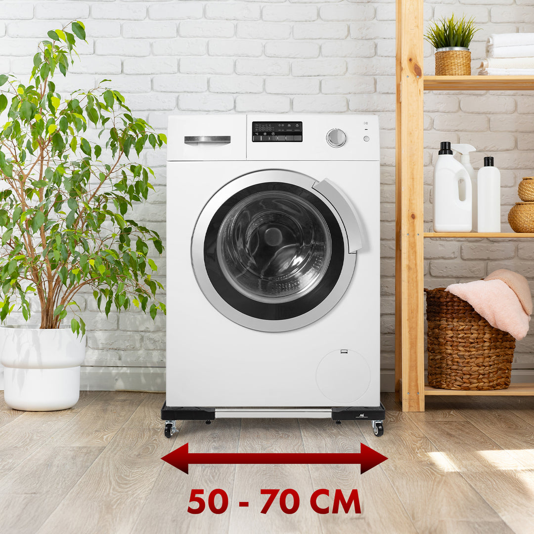 Maclean mobile washing machine base, caster lock, 500-700mm wide, universal, up to 200kg, MC-118 B