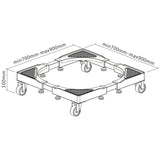 Maclean mobile washing machine stand, caster lock, 700-900mm wide, universal, up to 200kg, MC-119 B