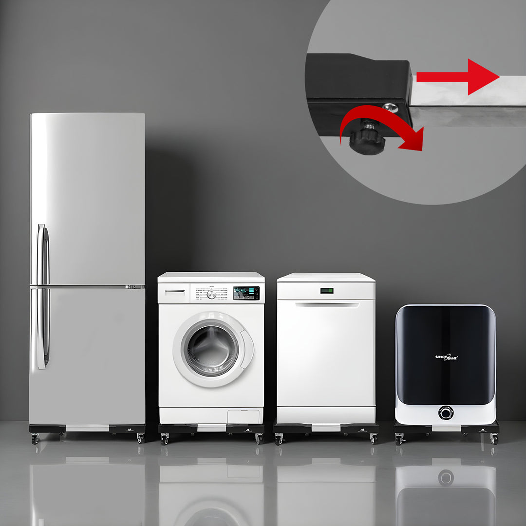 Maclean mobile washing machine stand, caster lock, 700-900mm wide, universal, up to 200kg, MC-119 B