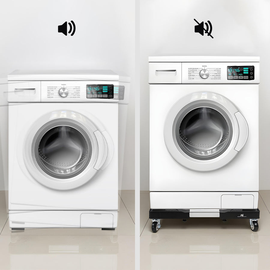 Maclean mobile washing machine stand, caster lock, 700-900mm wide, universal, up to 200kg, MC-119 B