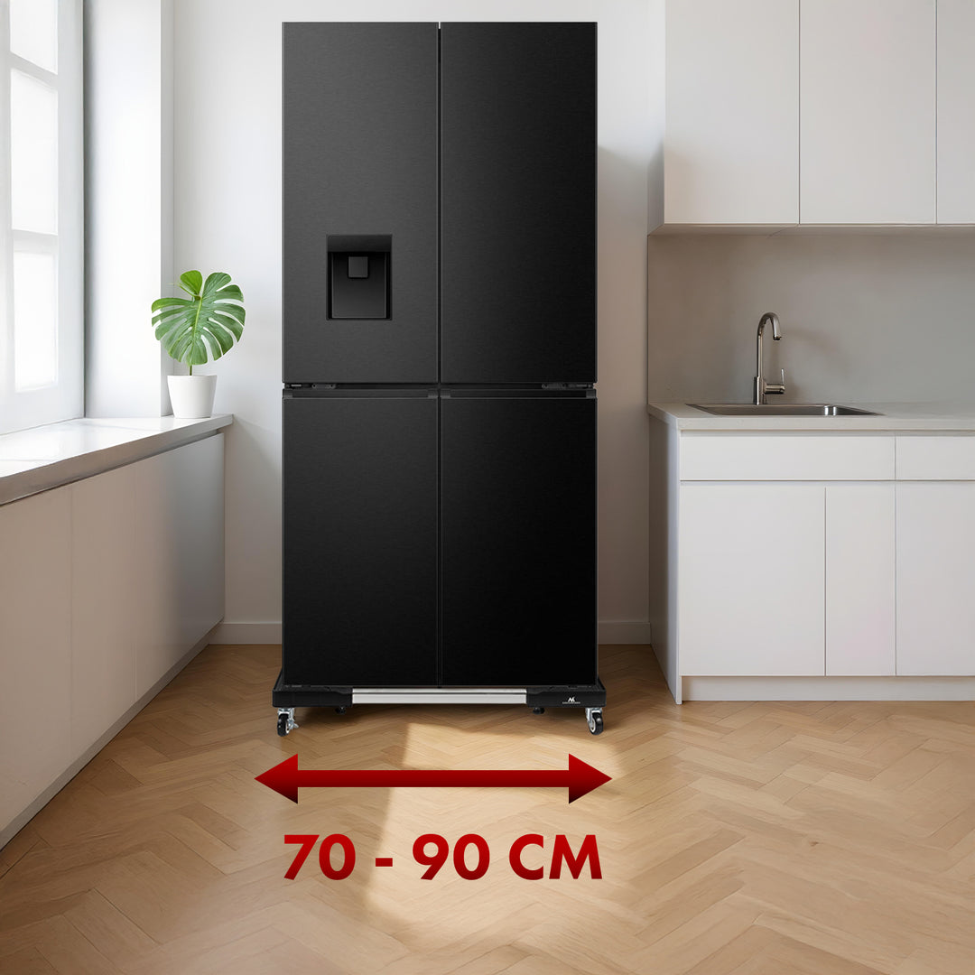 Maclean mobile washing machine stand, caster lock, 700-900mm wide, universal, up to 200kg, MC-119 B