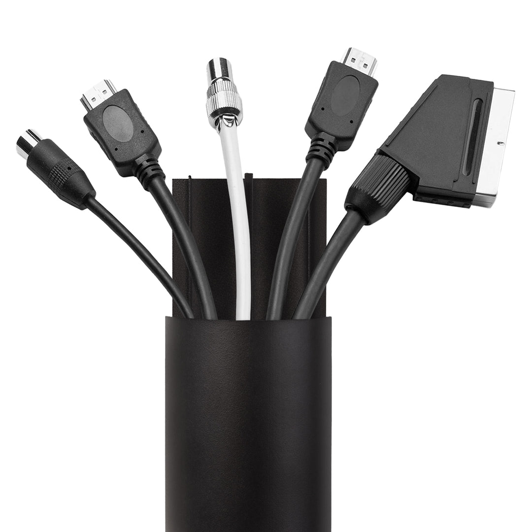 Stiall chumhdaigh cábla alúmanaim Maclean, 62x20x750mm, dubh, MC-814 B