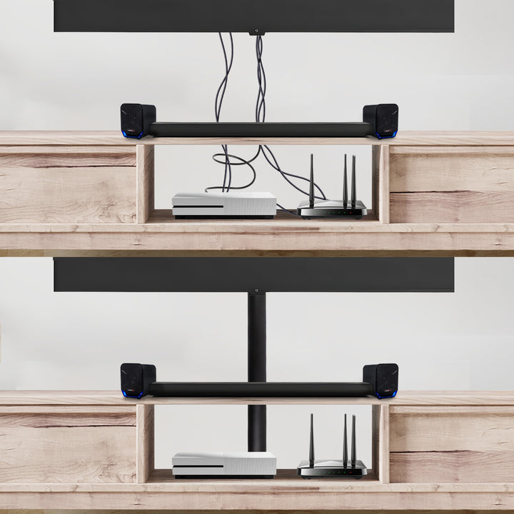 Stiall chumhdaigh cábla alúmanaim Maclean, 62x20x750mm, dubh, MC-814 B