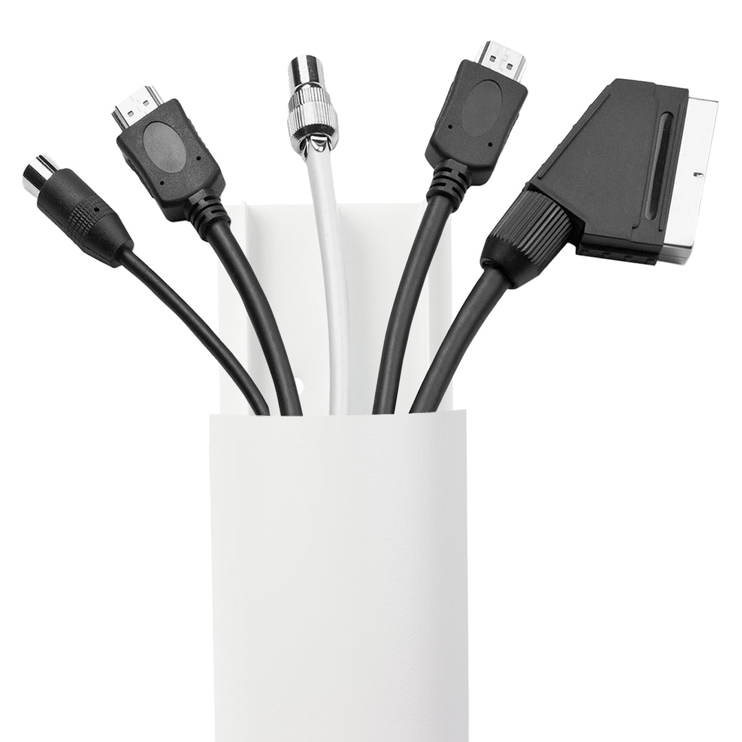 Stiall chumhdaigh cábla alúmanaim Maclean, 62x20x750mm, bán, MC-814 W