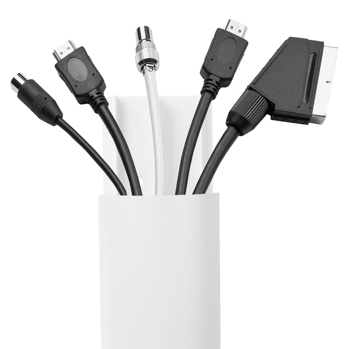 Stiall chumhdaigh cábla alúmanaim Maclean, 62x20x750mm, bán, MC-814 W