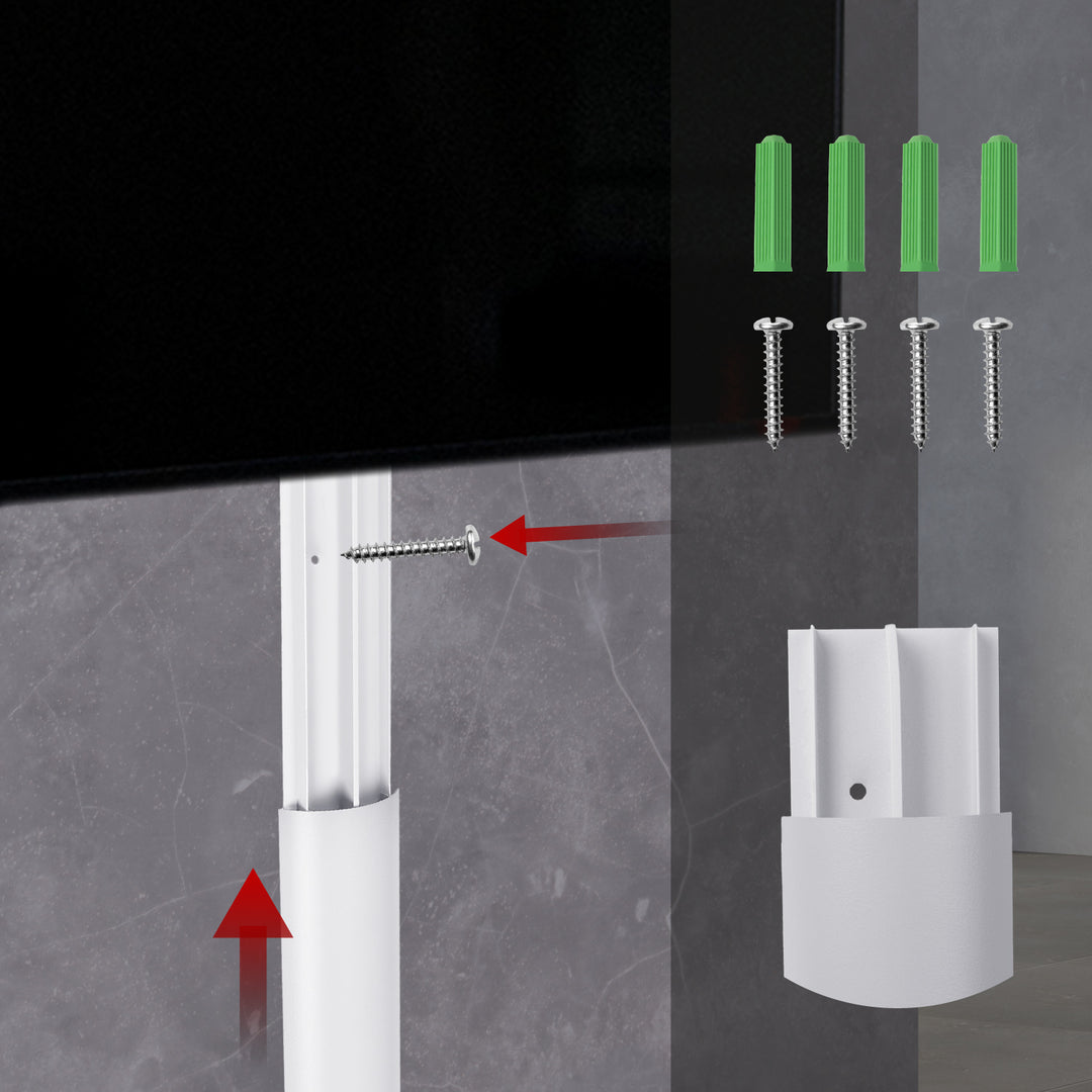 Stiall chumhdaigh cábla alúmanaim Maclean, 62x20x750mm, bán, MC-814 W