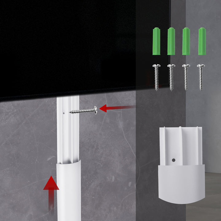 Stiall chumhdaigh cábla alúmanaim Maclean, 62x20x750mm, bán, MC-814 W