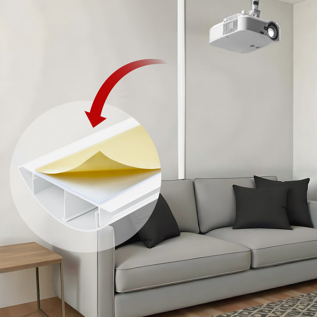 Stiall chumhdaigh cábla alúmanaim Maclean, 62x20x750mm, bán, MC-814 W