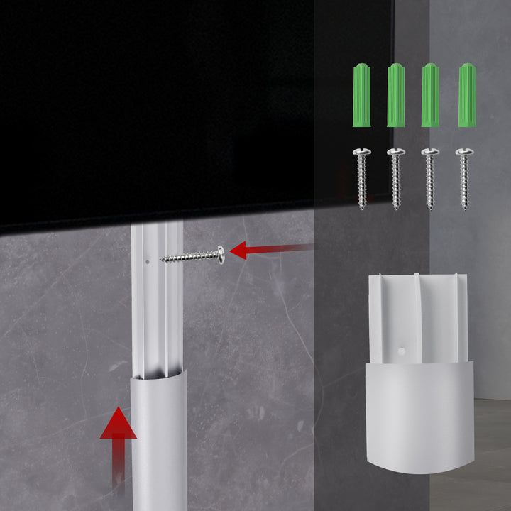 Stiall chumhdaigh cábla alúmanaim Maclean, 62x20x750mm, airgead, MC-814 S