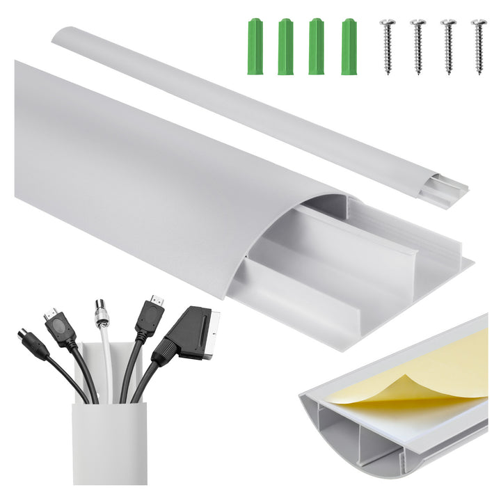 Stiall chumhdaigh cábla alúmanaim Maclean, 62x20x750mm, airgead, MC-814 S