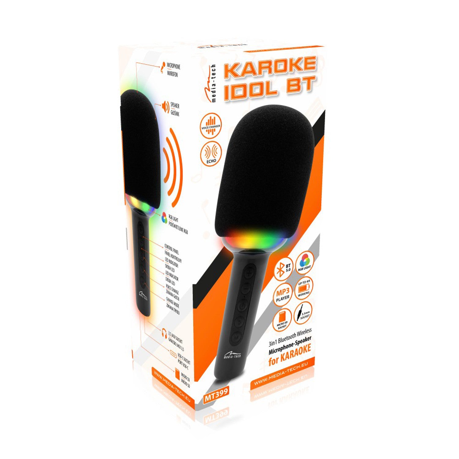 Karaoke microphone with Bluetooth speaker KARAOKE IDOL BT Media