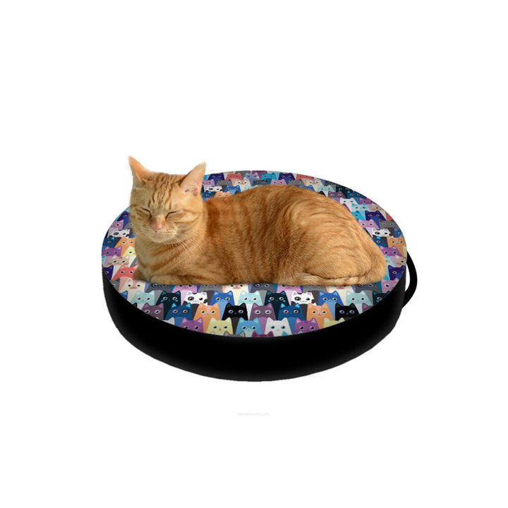 Bertoni cat bed, pellet insert, 50cm diameter, meow pattern, EE130