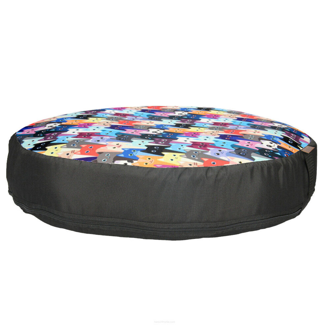 Bertoni cat bed, pellet insert, 50cm diameter, meow pattern, EE130