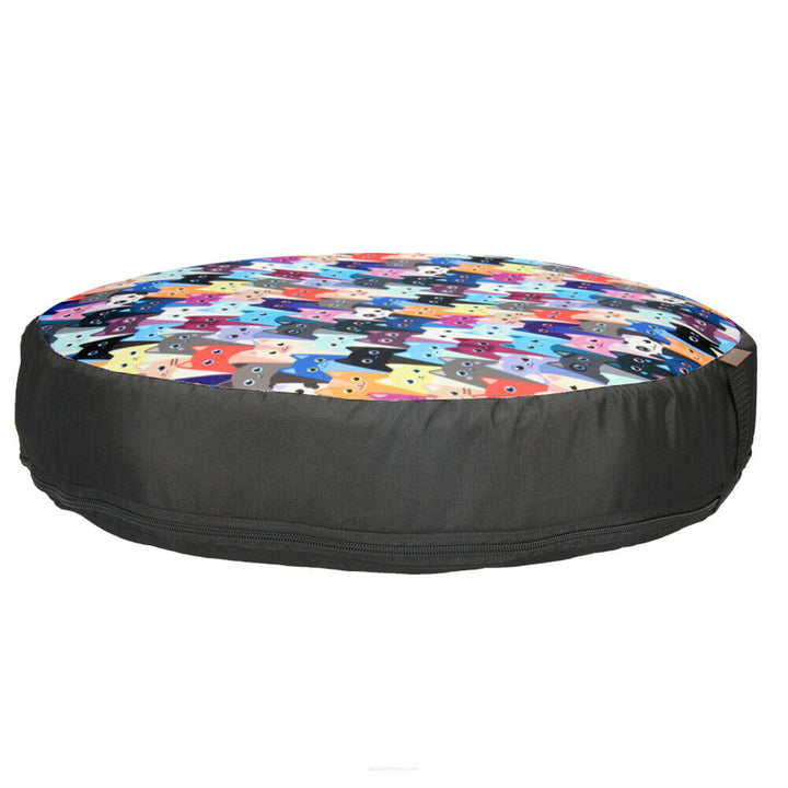 Bertoni cat bed, pellet insert, 50cm diameter, meow pattern, EE130