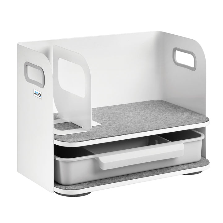 Ergo Office desk organizer with drawer, white, max. 10kg, ER-440 + Under-desk organizer for utensils ER-442