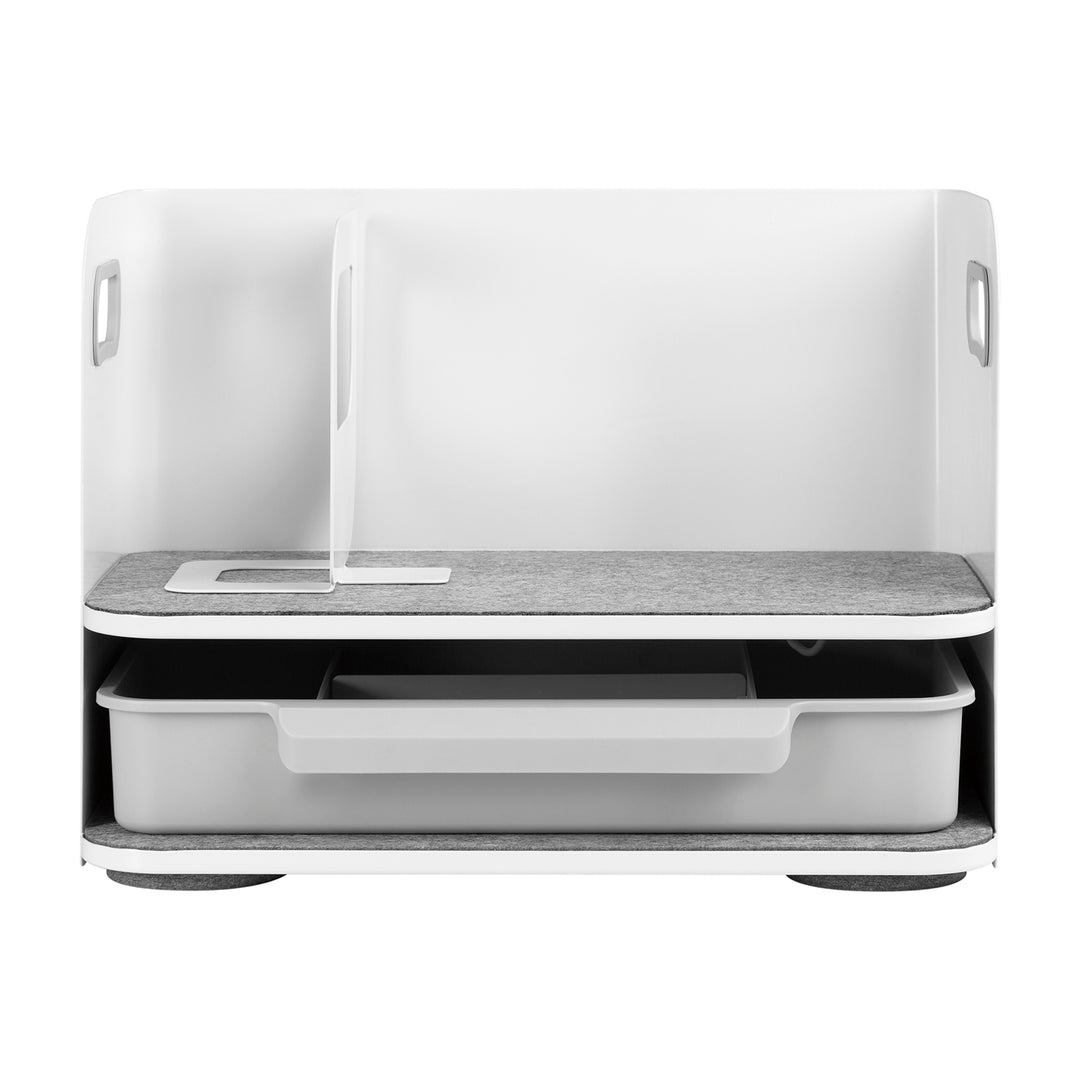 Ergo Office desk organizer with drawer, white, max. 10kg, ER-440 + Under-desk organizer for utensils ER-442