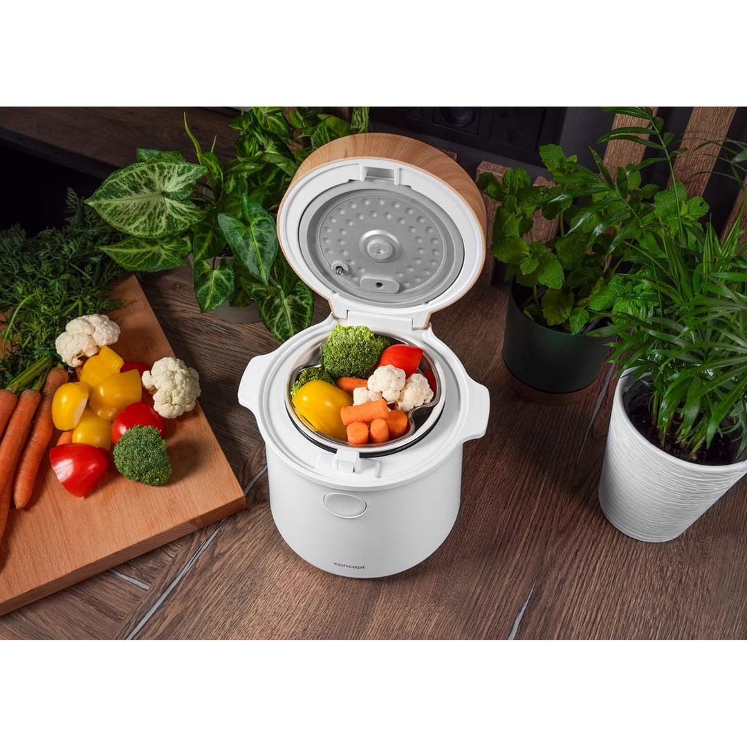 Concept rice cooker, 9 programs, LED display, 1.5l, white, RE3030 (EU plug)
