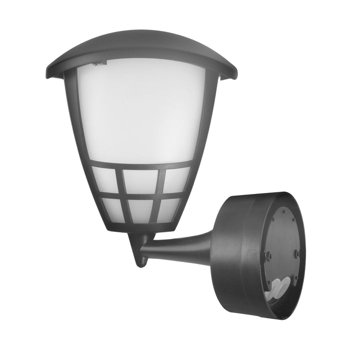 Wall lamp 1xE27 Maclean, max load 60W, IP65, grey color, MCE519 GR + LED filament bulb E27, 6W 230V Maclean Energy MCE267 WW warm white 3000K 720lm retro decorative edison
