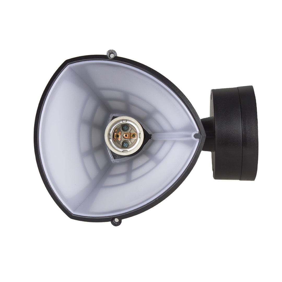 Wall lamp 1xE27 Maclean, max load 60W, IP65, black color, MCE519 B + LED filament bulb E27, 6W 230V Maclean Energy MCE267 WW warm white 3000K 720lm retro decorative edison
