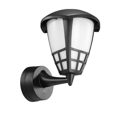 Wall lamp 1xE27 Maclean, max load 60W, IP65, black color, MCE519 B + LED filament bulb E27, 6W 230V Maclean Energy MCE284 WW warm white 3000K 720lm retro decorative edison
