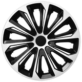 Universal hubcap 16'' NRM Extra Strong white and black 1 piece wheel trim