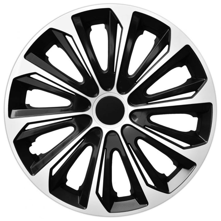 Universal hubcap 16'' NRM Extra Strong white and black 1 piece wheel trim