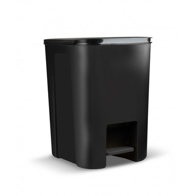 Practic trashcan, rubbish bin with pedal, black, 25l, 10104699