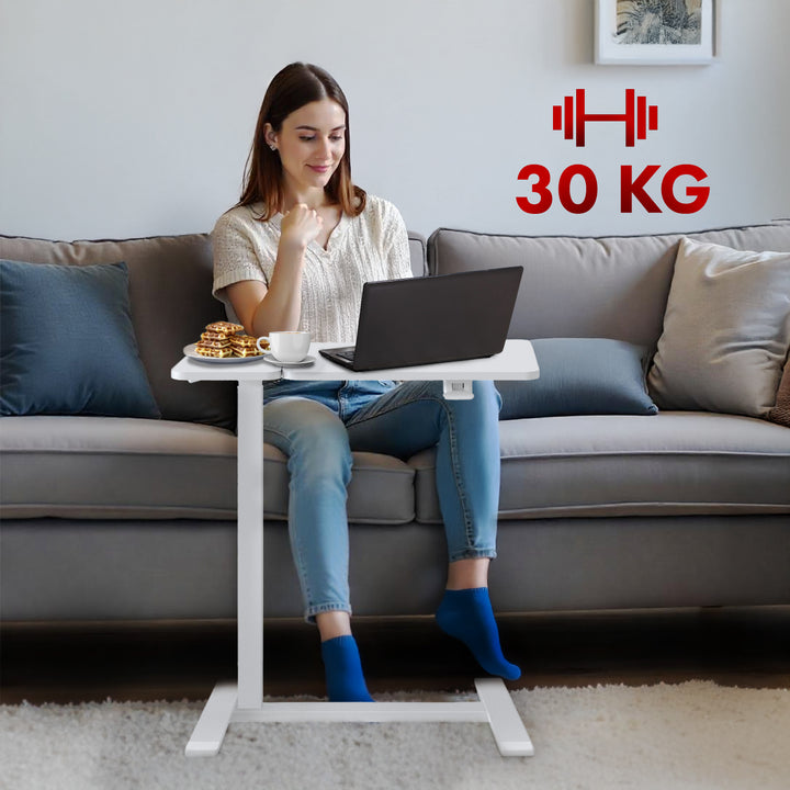 Maclean mobile desk/laptop stand, white, height adjustment 76-109cm, max. 30kg , MC-120 W