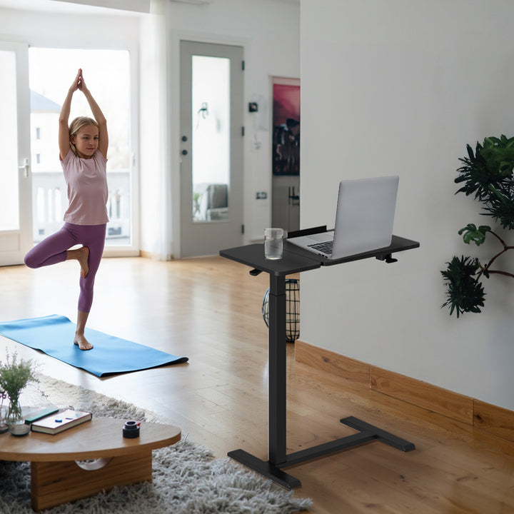 Maclean mobile desk/laptop stand, black, height adjustment 76-109cm, max. 30kg , MC-120 B