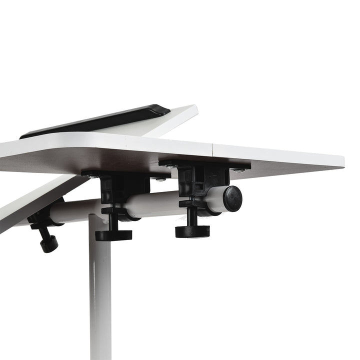 Seasamh deisce/ríomhaire glúine soghluaiste Maclean, bán, coigeartú airde 59-89cm, uasmhéid 30kg, MC-121 W