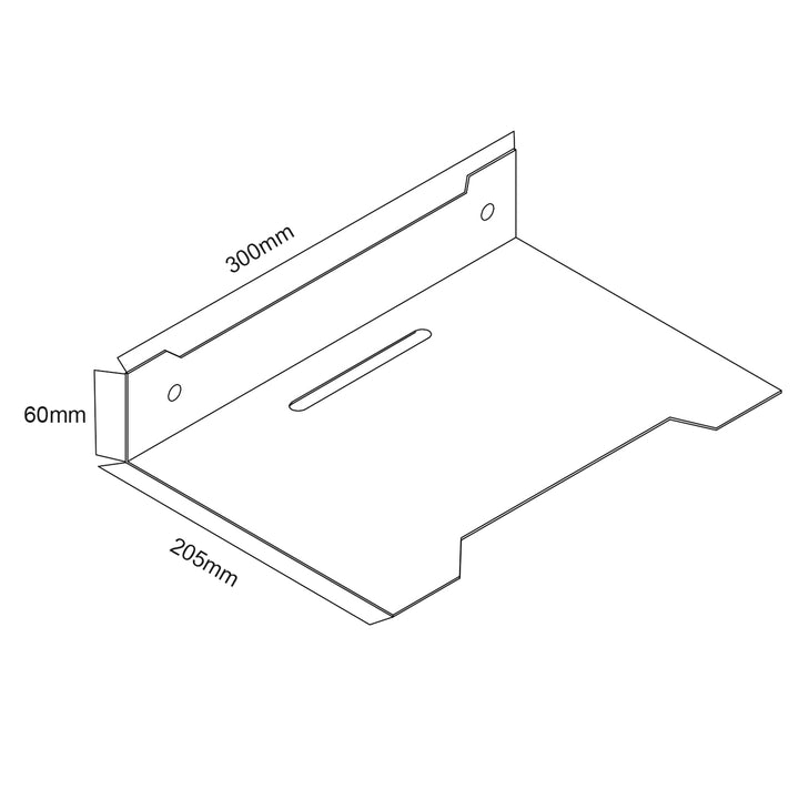 Maclean decoder wall shelf, single, max. 5kg, steel, MC-122