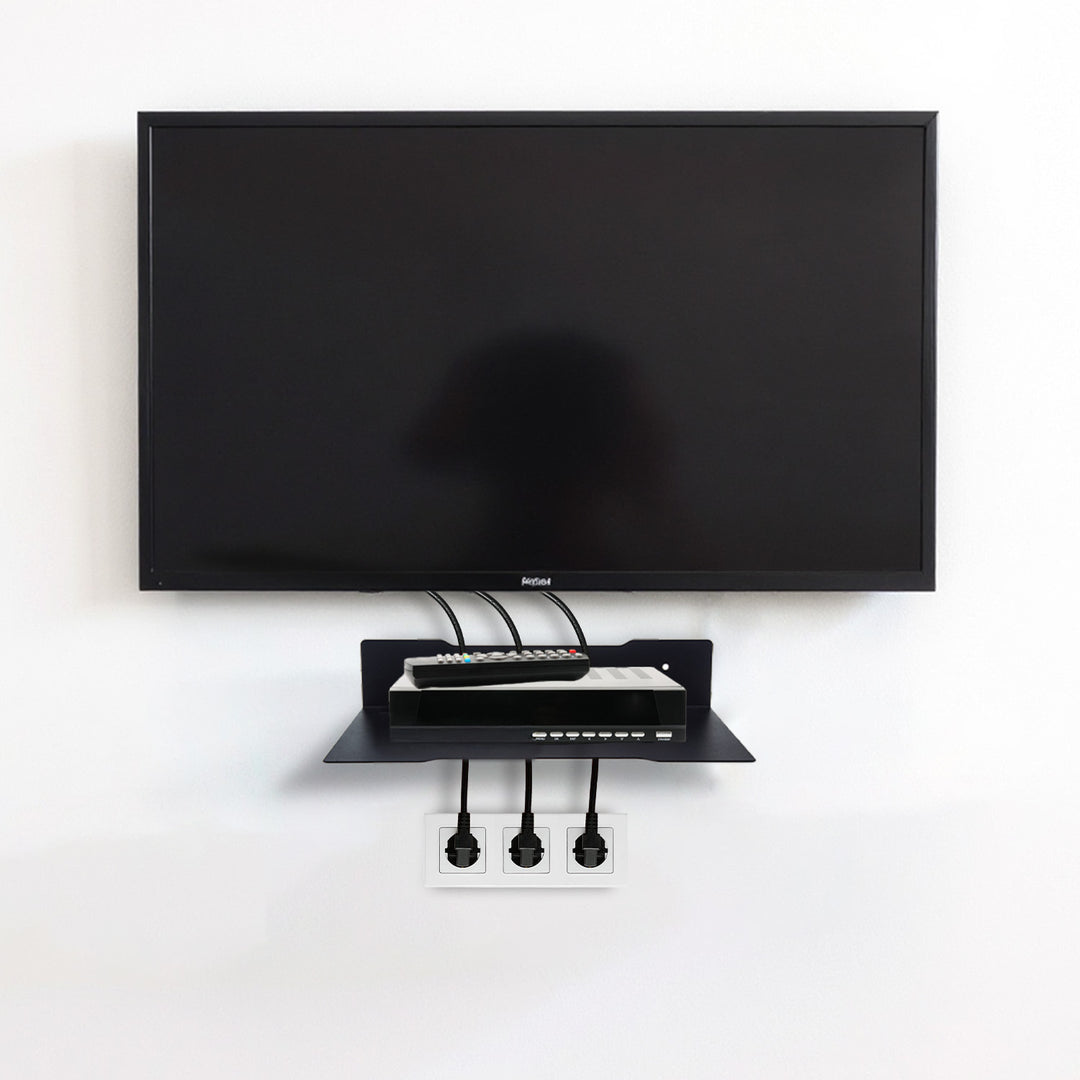 Maclean decoder wall shelf, single, max. 5kg, steel, MC-122