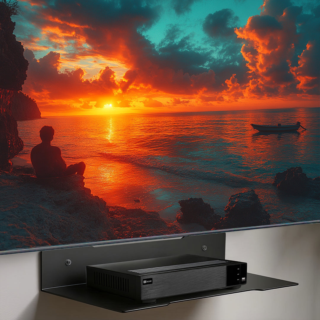 Maclean decoder wall shelf, single, max. 5kg, steel, MC-122