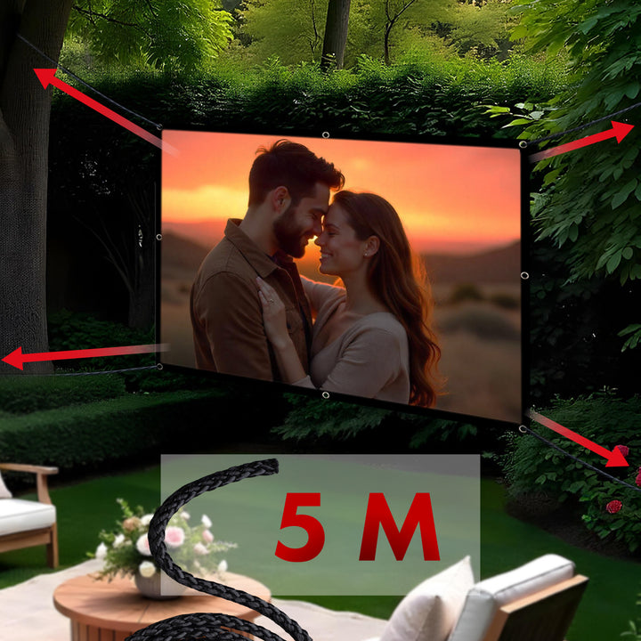 Scáileán teilgean Maclean, 84", 175x131cm, imeall 25mm 4:3, crúcaí teannais, MC-166