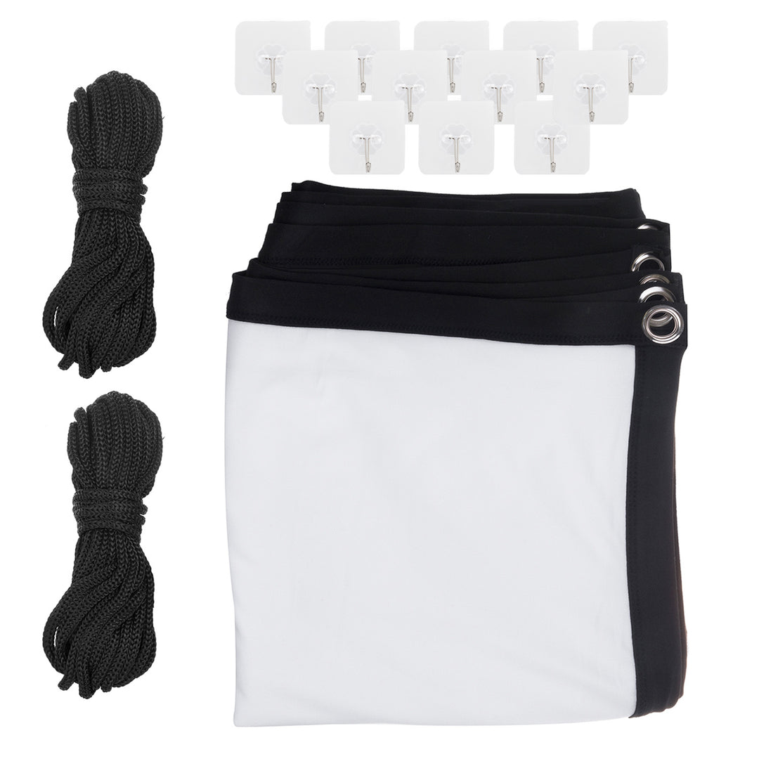 Scáileán teilgean Maclean, 150", 330x187cm, imeall 25mm 16:9, crúcaí teannais, MC-167