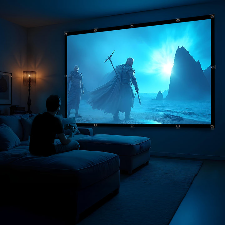 Scáileán teilgean Maclean, 150", 300x220cm, imeall 25mm 4:3, crúcaí teannais, MC-168