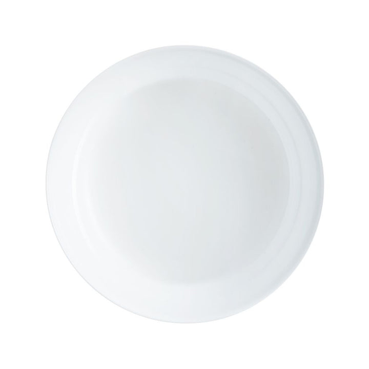 Luminarc Diwali Deep Plate – Round, White, 21 cm, Elegant and Durable Design
