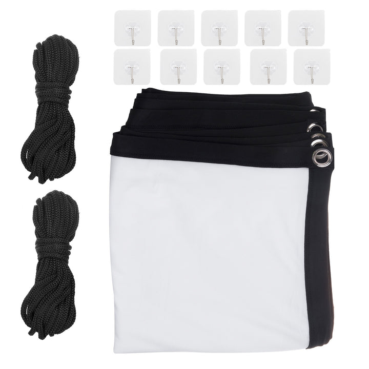 Scáileán teilgean Maclean, 120", 240x180cm, imeall 25mm 4:3, crúcaí teannais, MC-169