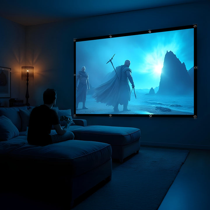 Scáileán teilgean Maclean, 120", 240x180cm, imeall 25mm 4:3, crúcaí teannais, MC-169