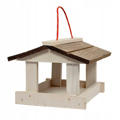 Woodok bird feeder, wooden, hanging, impregnated, outdoor bird feeding station
